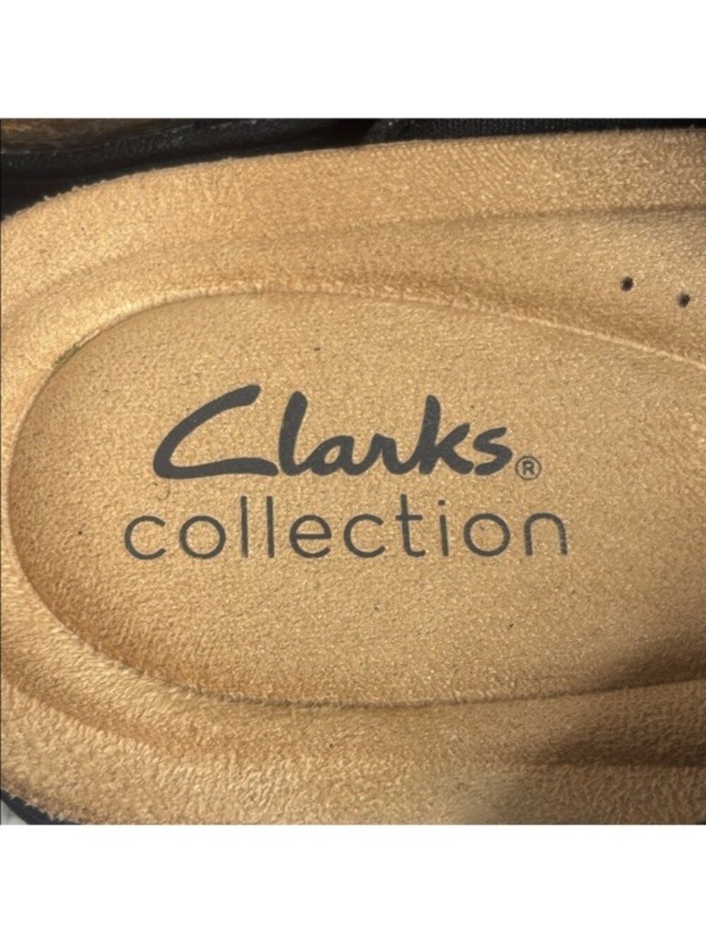NWT Clarks Womens April Raelyn Black Leather Slide Sandals Size 6M - Picture 7 of 11